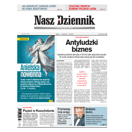 Nasz Dziennik z dnia 13.09.2022 wydanie PDF