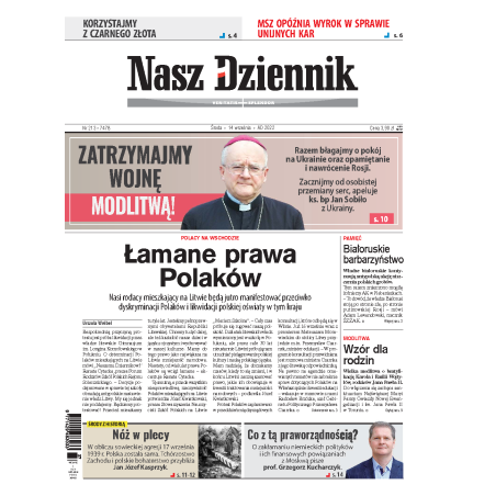 Nasz Dziennik z dnia 14.09.2022 wydanie PDF