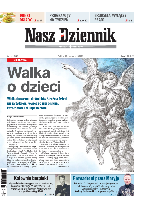 Nasz Dziennik z dnia 16.09.2022 wydanie PDF