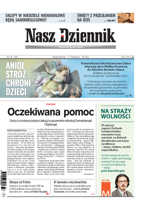 Nasz Dziennik z dnia 17.09.2022 wydanie PDF