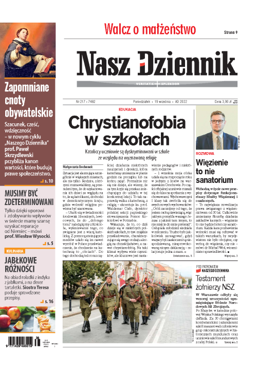 Nasz Dziennik z dnia 19.09.2022 wydanie PDF