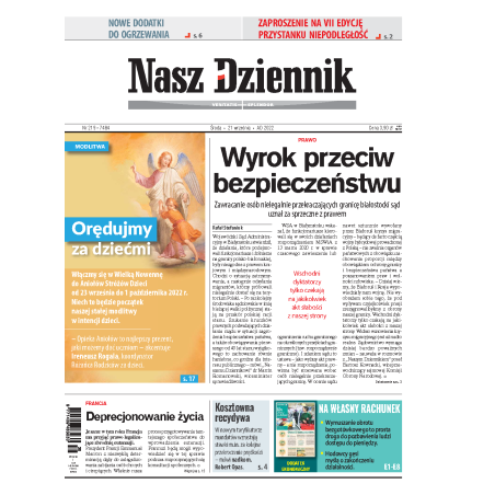 Nasz Dziennik z dnia 21.09.2022 wydanie PDF
