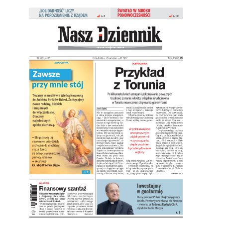 Nasz Dziennik z dnia 26.09.2022 wydanie PDF