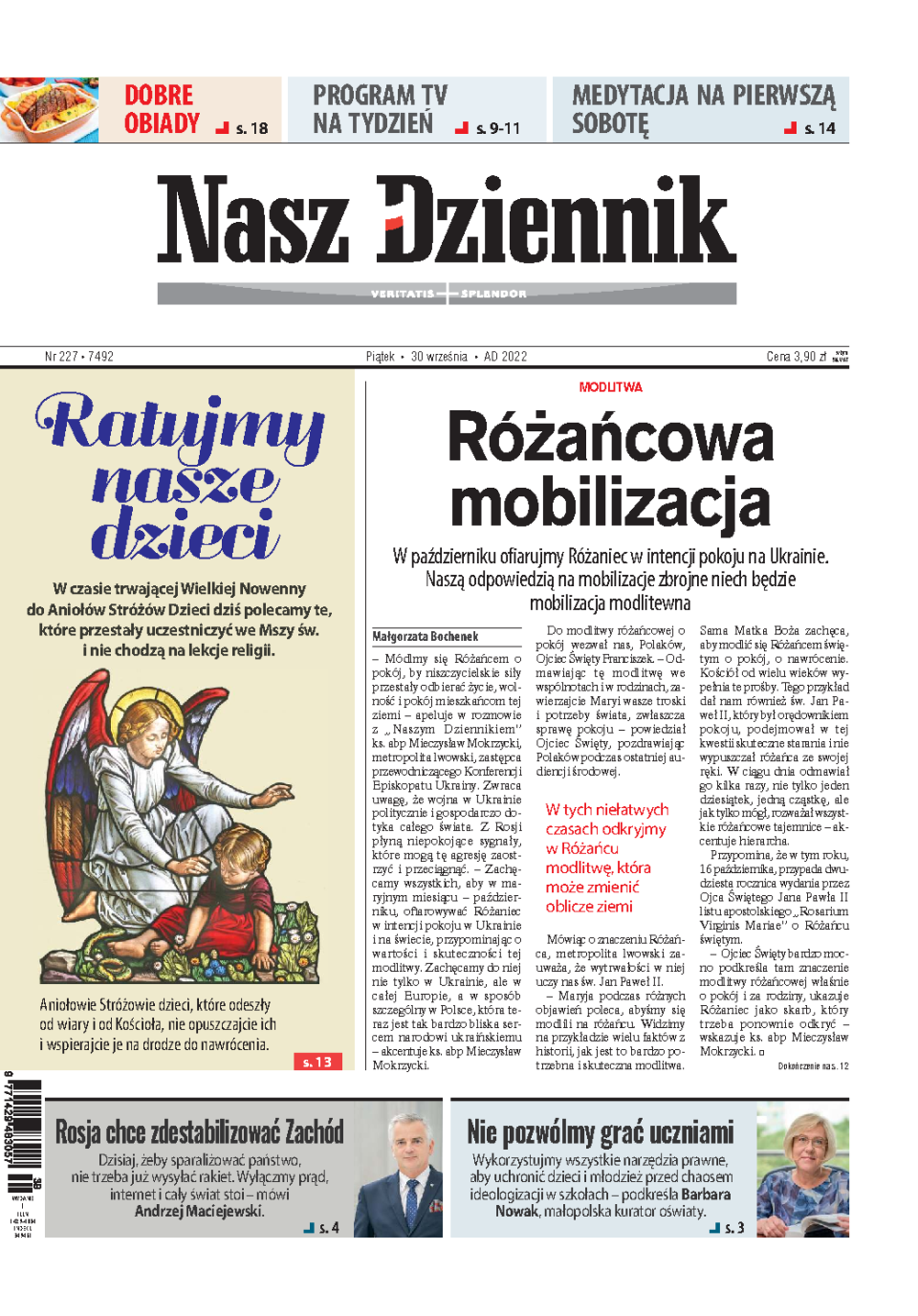 Nasz Dziennik z dnia 30.09.2022 wydanie PDF