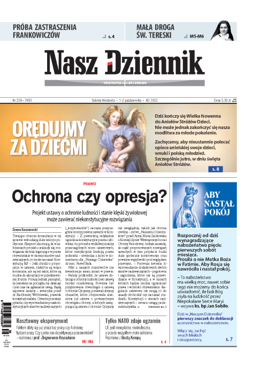Nasz Dziennik z dnia 01.10.2022 wydanie PDF