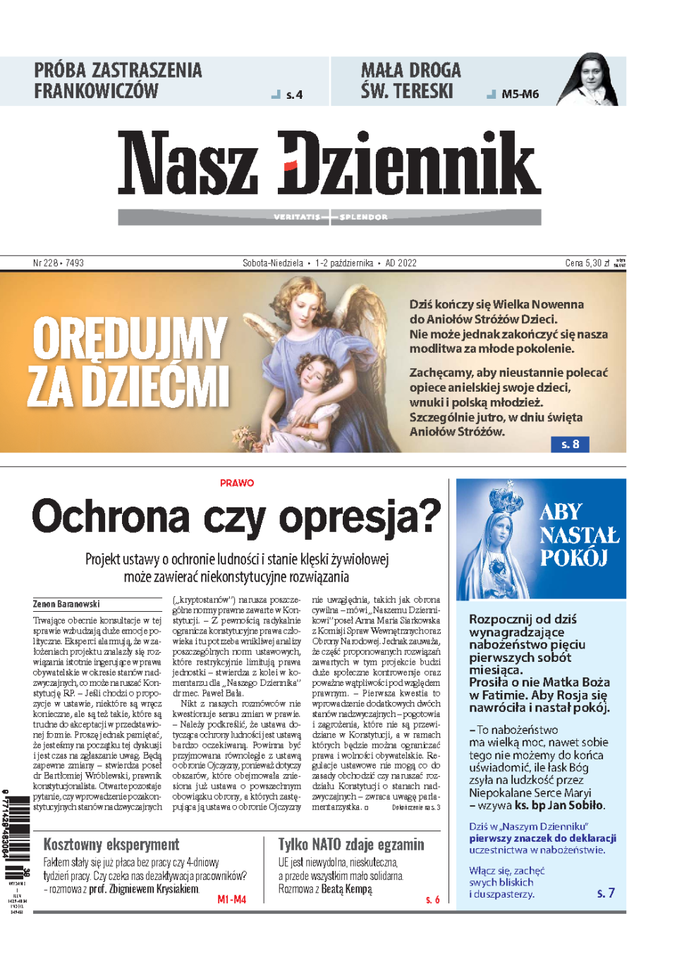 Nasz Dziennik z dnia 01.10.2022 wydanie PDF