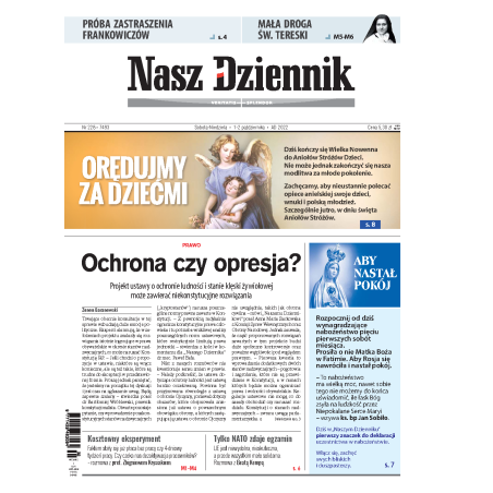 Nasz Dziennik z dnia 01.10.2022 wydanie PDF