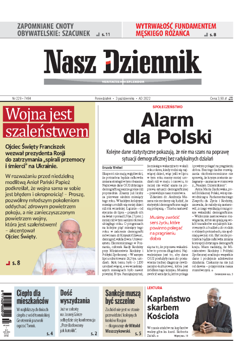 Nasz Dziennik z dnia 03.10.2022 wydanie PDF