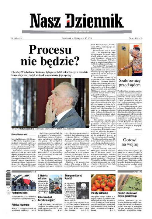 Nasz Dziennik z dnia 26.08.2013 wydanie PDF