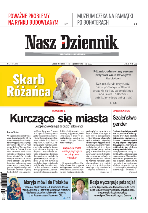 Nasz Dziennik z dnia 15.10.2022 wydanie PDF