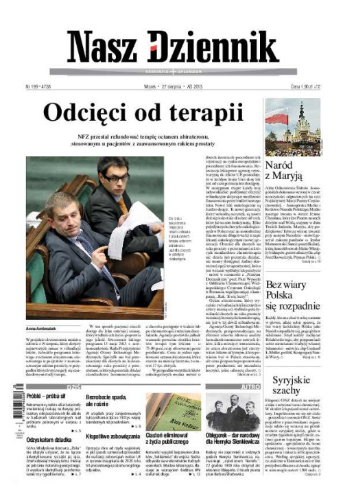 Nasz Dziennik z dnia 27.08.2013 wydanie PDF