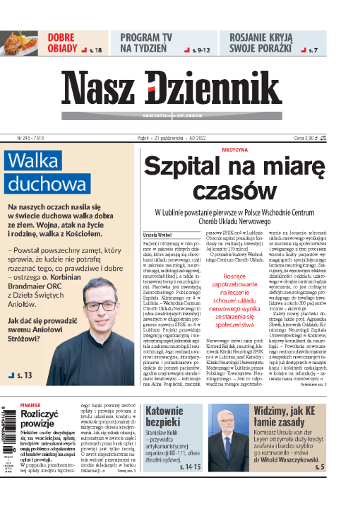 Nasz Dziennik z dnia 21.10.2022 wydanie PDF