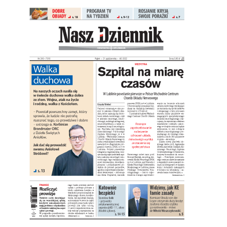 Nasz Dziennik z dnia 21.10.2022 wydanie PDF