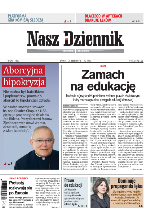 Nasz Dziennik z dnia 25.10.2022 wydanie PDF