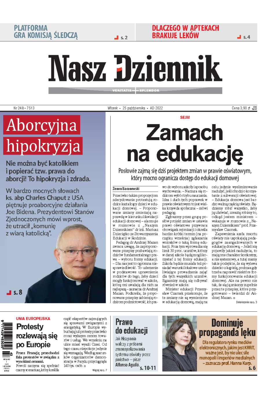Nasz Dziennik z dnia 25.10.2022 wydanie PDF