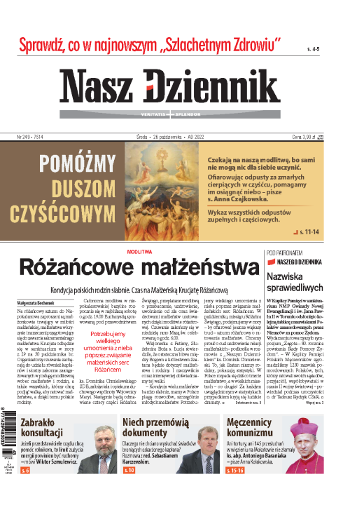 Nasz Dziennik z dnia 26.10.2022 wydanie PDF