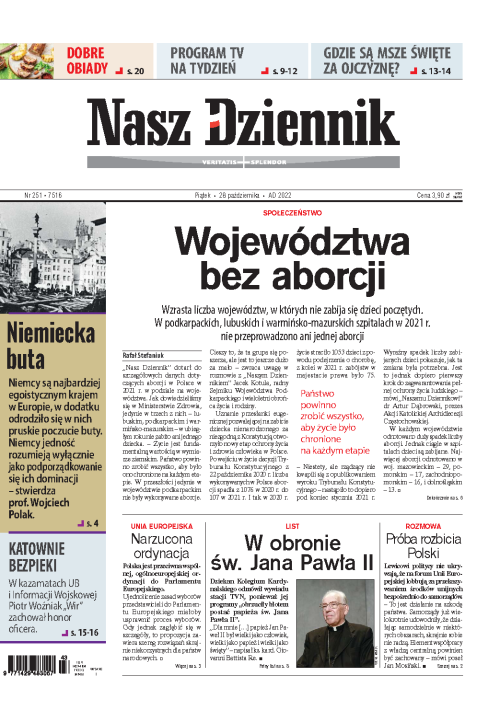 Nasz Dziennik z dnia 28.10.2022 wydanie PDF