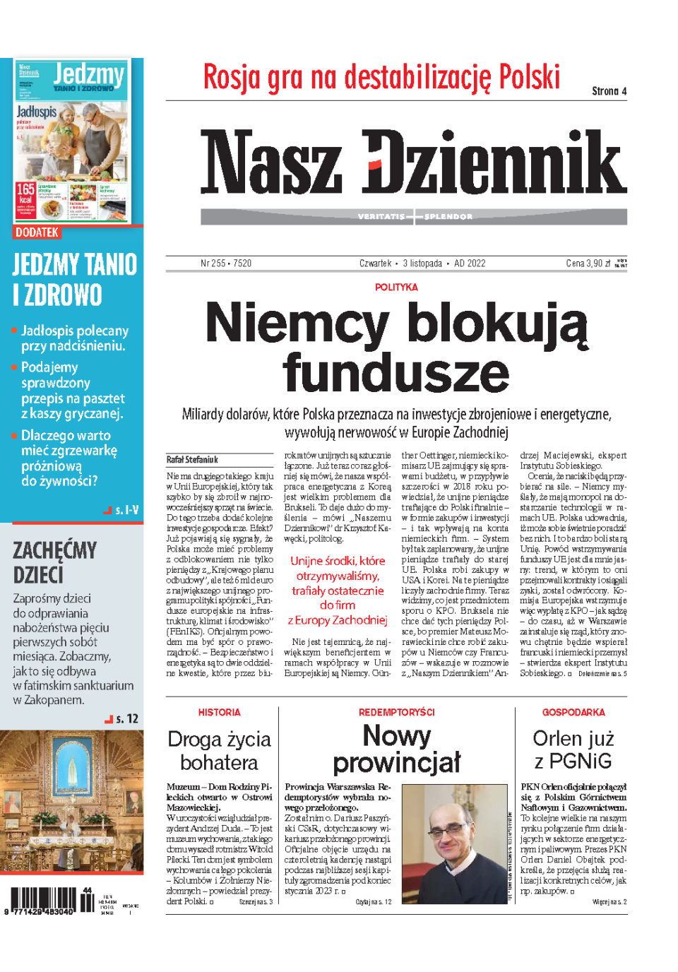 Nasz Dziennik z dnia 03.11.2022 wydanie PDF