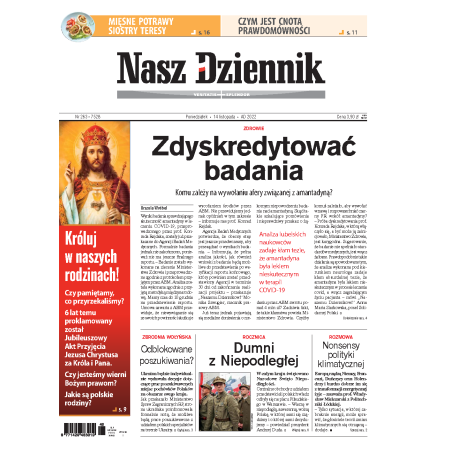 Nasz Dziennik z dnia 14.11.2022 wydanie PDF