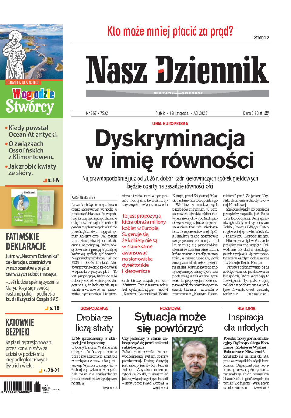 Nasz Dziennik z dnia 18.11.2022 wydanie PDF