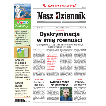 Nasz Dziennik z dnia 18.11.2022 wydanie PDF