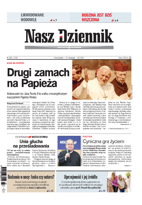 Nasz Dziennik z dnia 21.11.2022 wydanie PDF