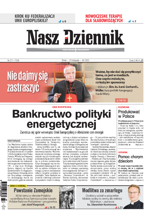 Nasz Dziennik z dnia 23.11.2022 wydanie PDF