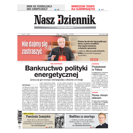 Nasz Dziennik z dnia 23.11.2022 wydanie PDF