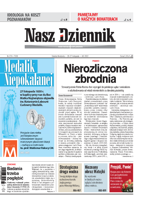 Nasz Dziennik z dnia 26.11.2022 wydanie PDF