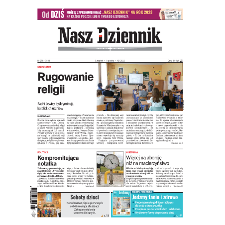 Nasz Dziennik z dnia 01.12.2022 wydanie PDF