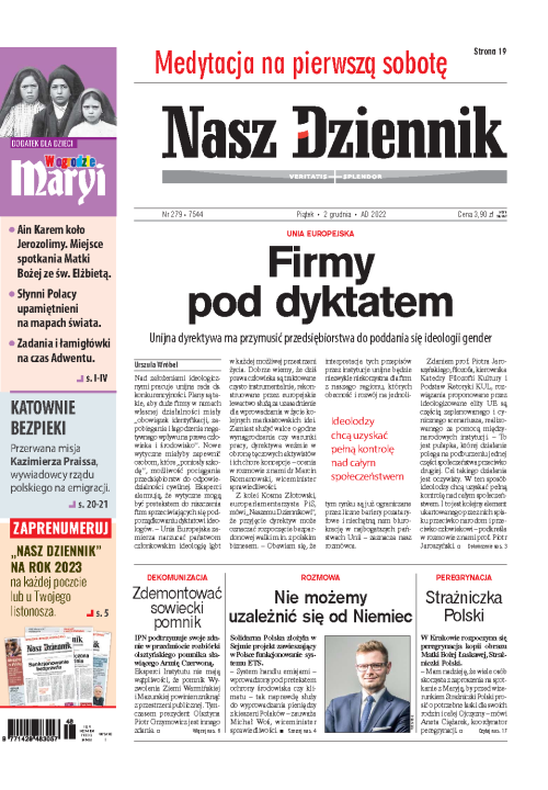 Nasz Dziennik z dnia 02.12.2022 wydanie PDF