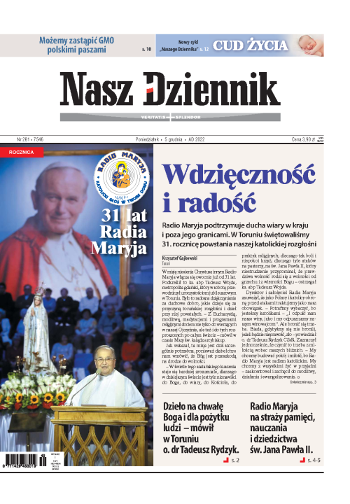 Nasz Dziennik z dnia 05.12.2022 wydanie PDF