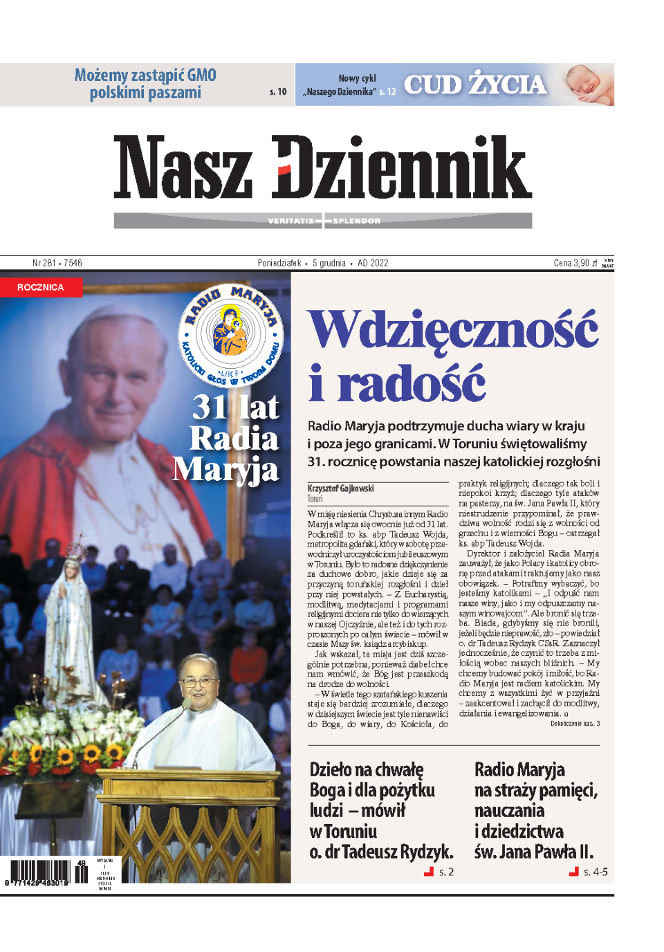 Nasz Dziennik z dnia 05.12.2022 wydanie PDF