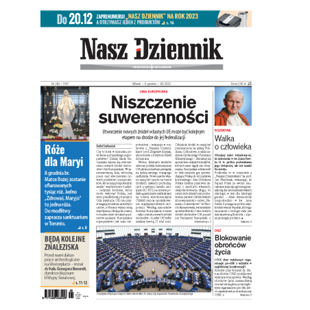 Nasz Dziennik z dnia 06.12.2022 wydanie PDF