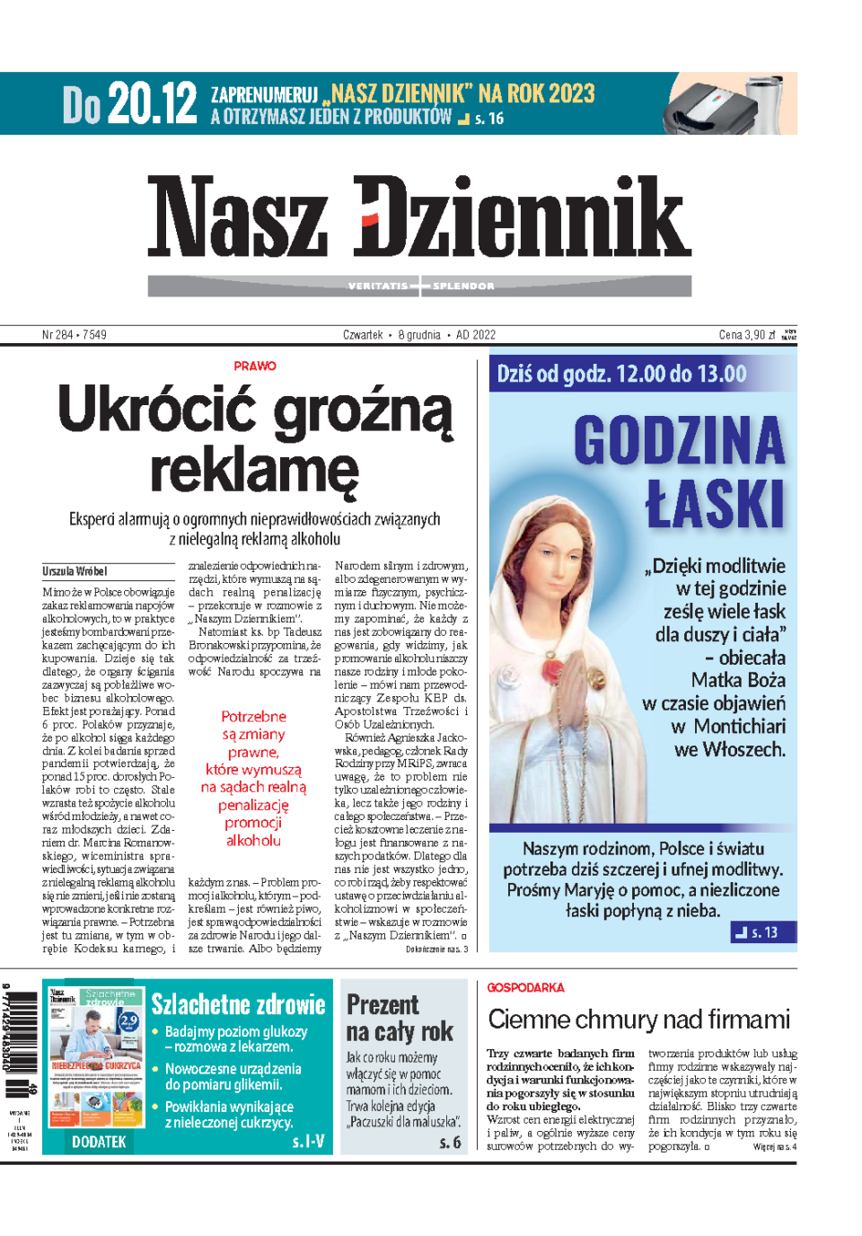 Nasz Dziennik z dnia 08.12.2022 wydanie PDF