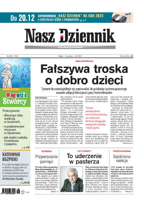 Nasz Dziennik z dnia 09.12.2022 wydanie PDF