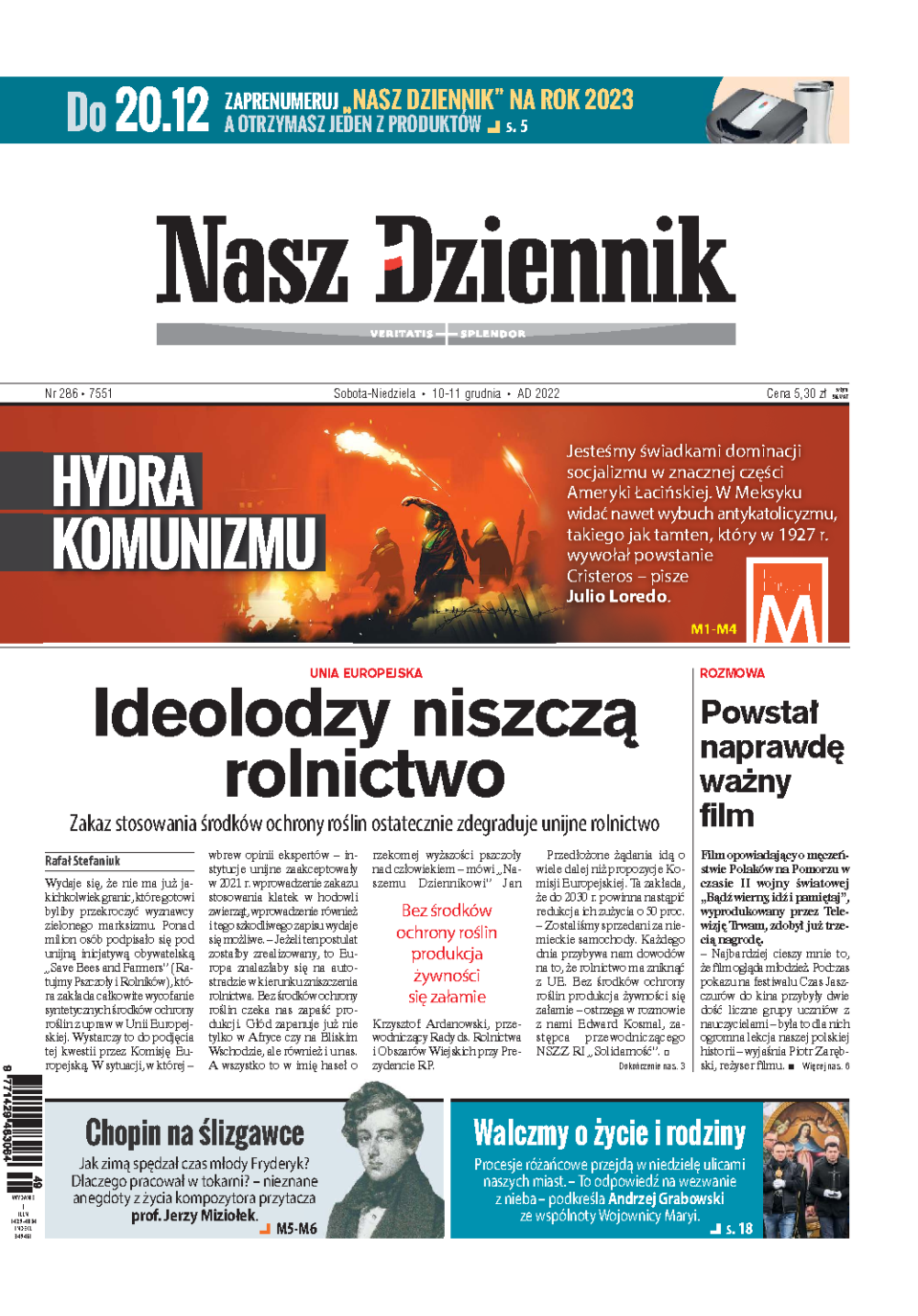 Nasz Dziennik z dnia 10.12.2022 wydanie PDF