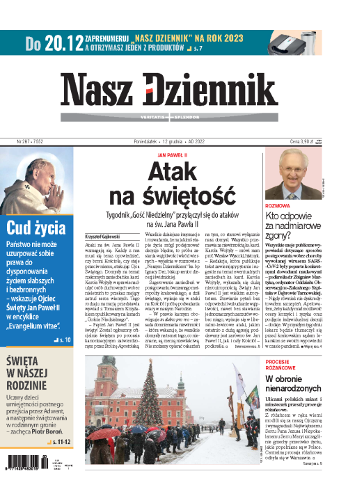 Nasz Dziennik z dnia 12.12.2022 wydanie PDF