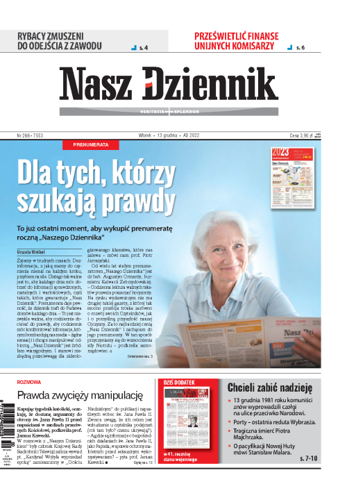 Nasz Dziennik z dnia 13.12.2022 wydanie PDF