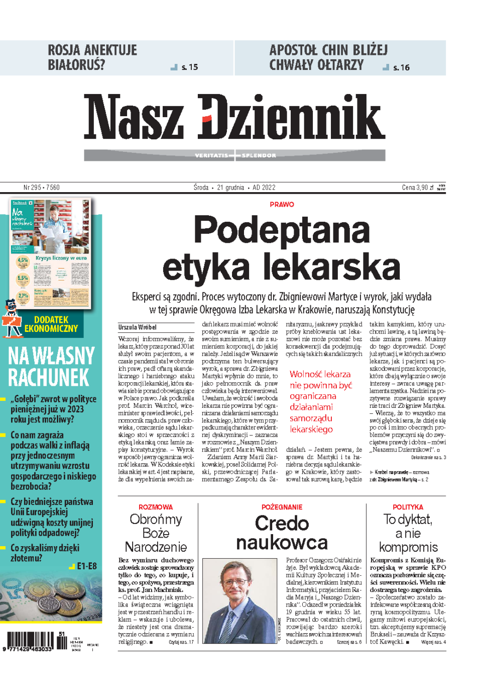 Nasz Dziennik z dnia 21.12.2022 wydanie PDF