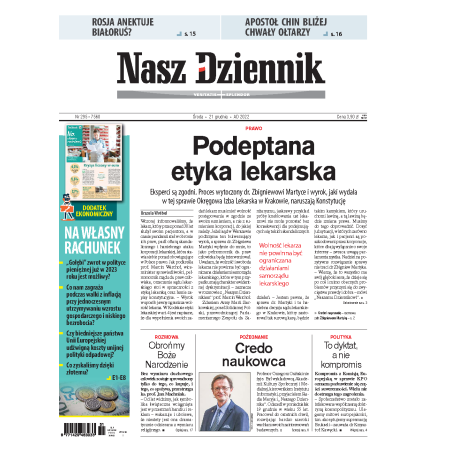 Nasz Dziennik z dnia 21.12.2022 wydanie PDF
