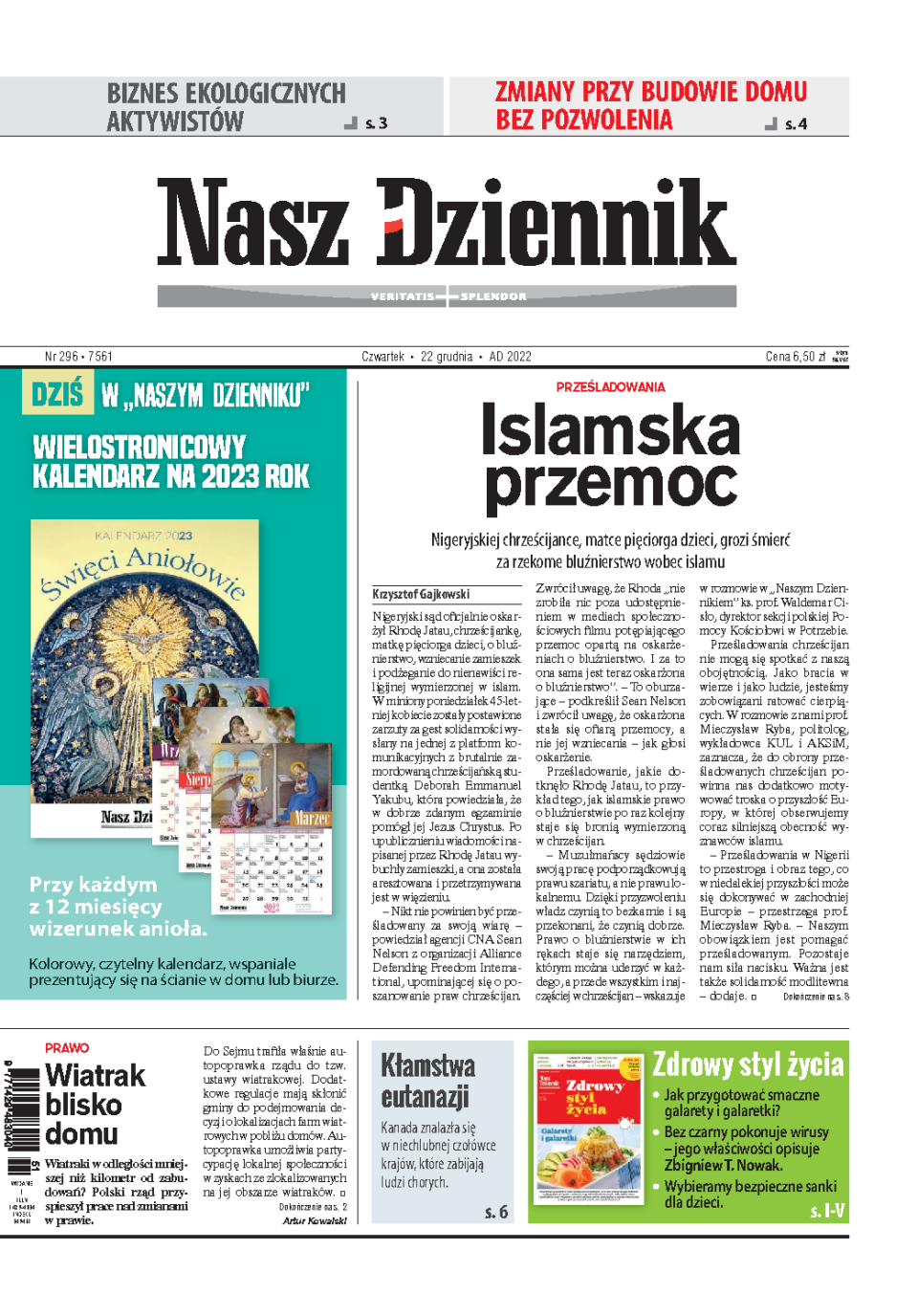 Nasz Dziennik z dnia 22.12.2022 wydanie PDF