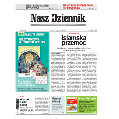 Nasz Dziennik z dnia 22.12.2022 wydanie PDF