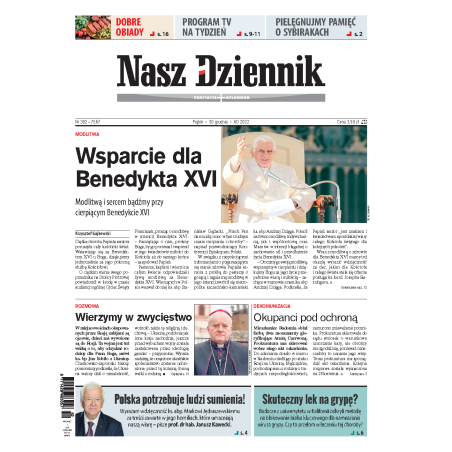 Nasz Dziennik z dnia 30.12.2022 wydanie PDF