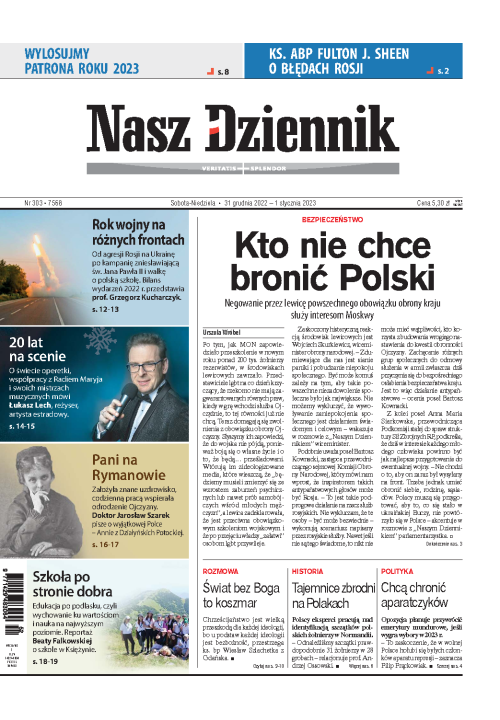 Nasz Dziennik z dnia 31.12.2022 wydanie PDF
