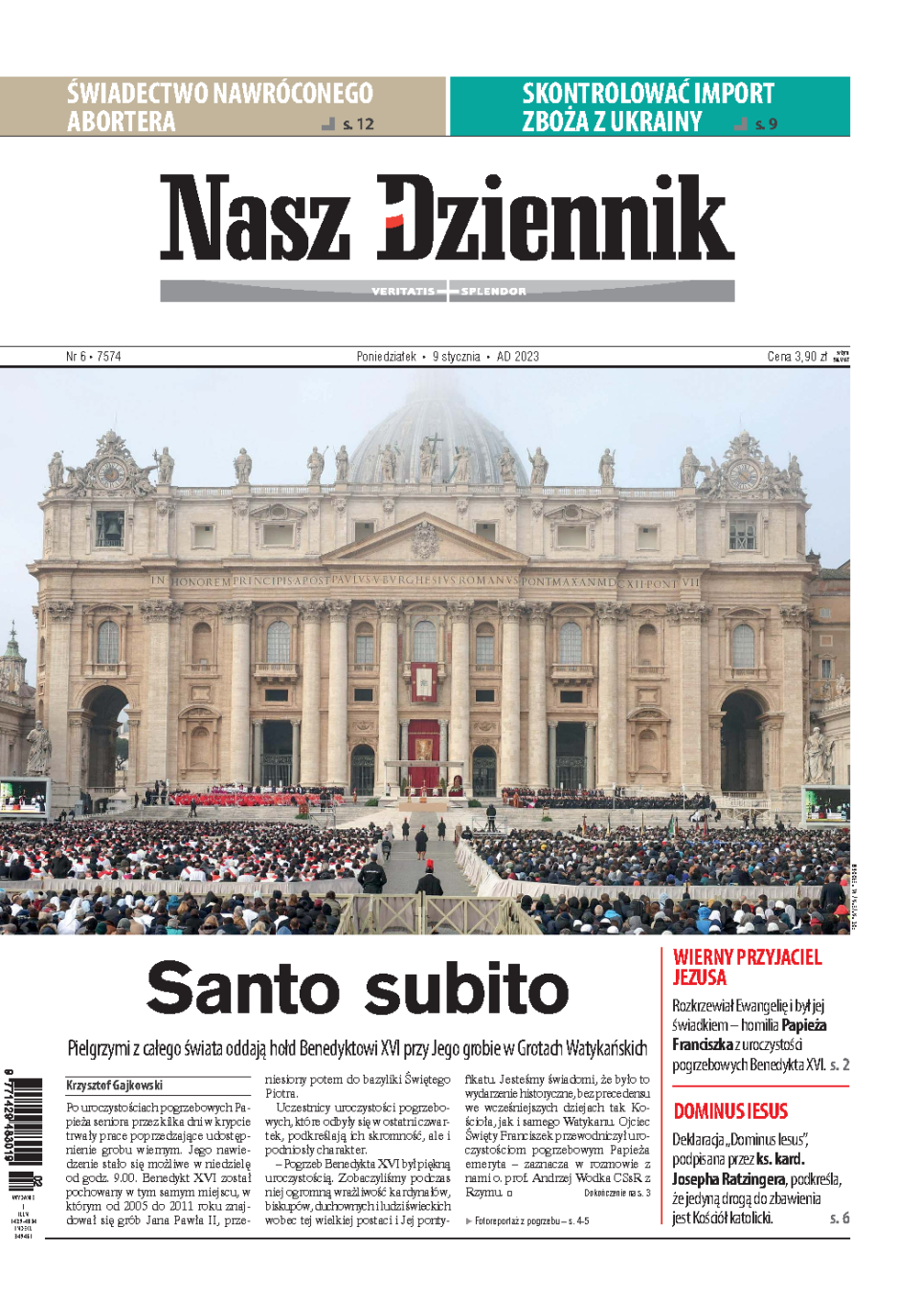 Nasz Dziennik z dnia 09.01.2023 wydanie PDF