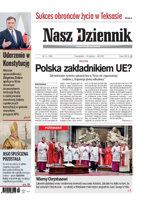 Nasz Dziennik z dnia 16.01.2023 wydanie PDF