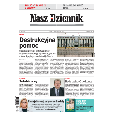 Nasz Dziennik z dnia 18.01.2023 wydanie PDF