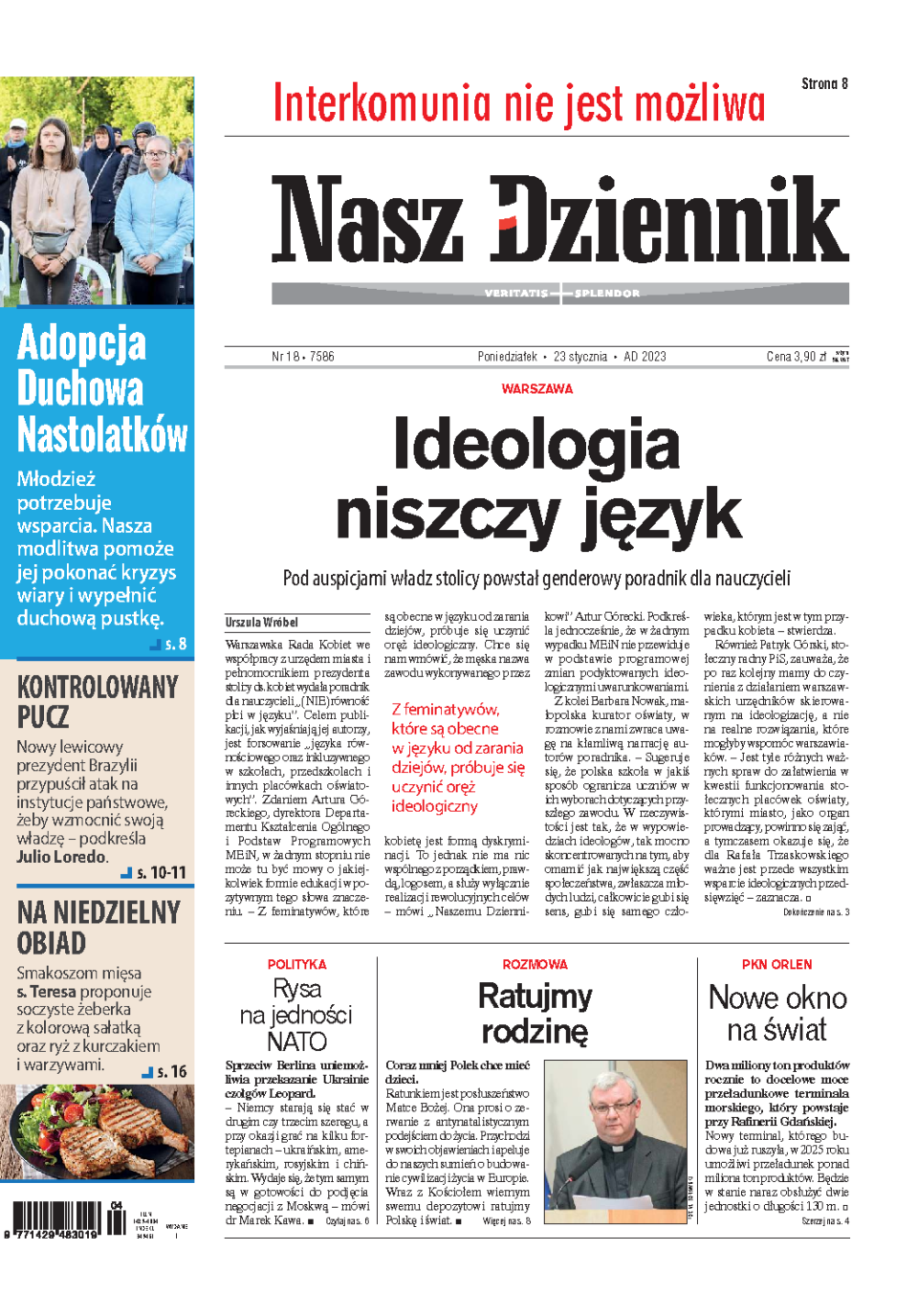 Nasz Dziennik z dnia 23.01.2023 wydanie PDF