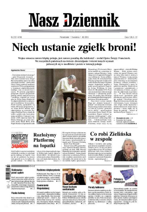 Nasz Dziennik z dnia 09.09.2013 wydanie PDF